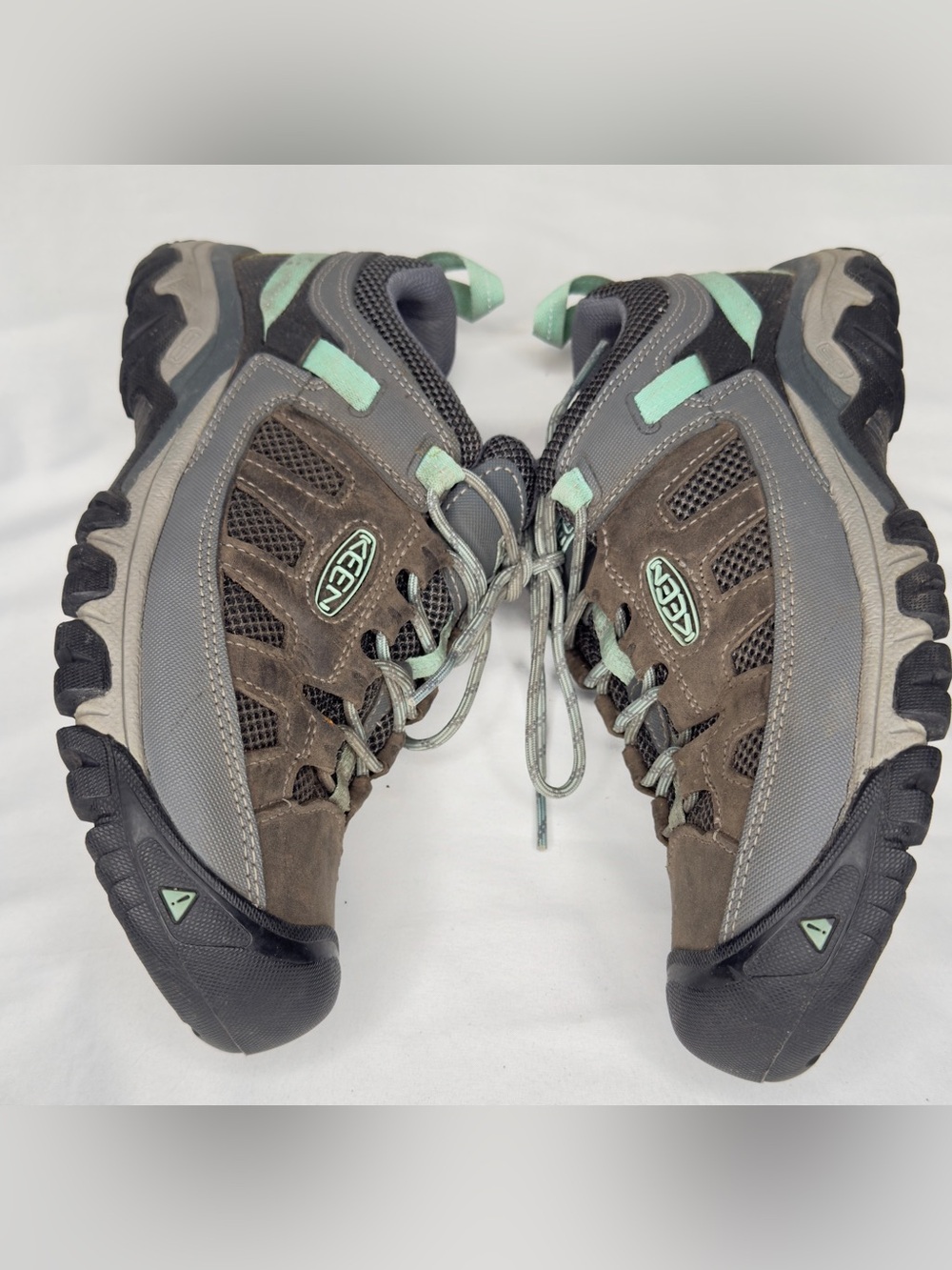 KEEN Women's Targhee Vent Hiking Shoes Steel Grey & Teal Size 9.5 - Picture 8 of 10